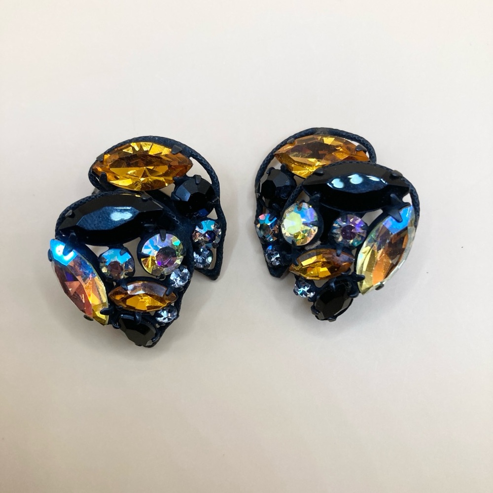 Vintage Signed Regency Clip-On Earrings